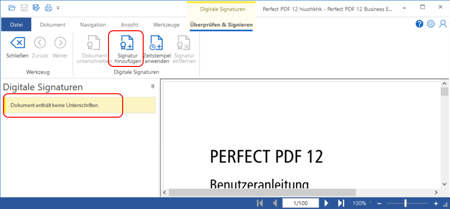 PDF Signatur PDF Signatur