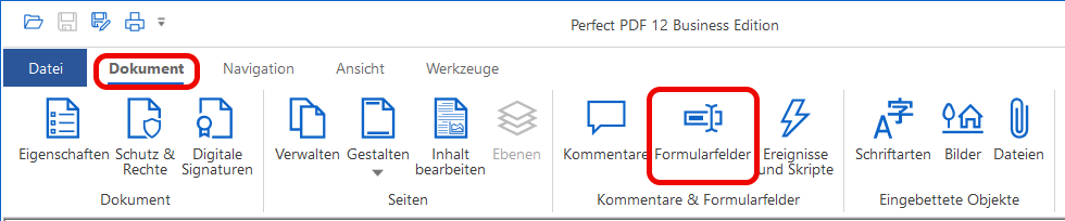 PDF Formular erstellen