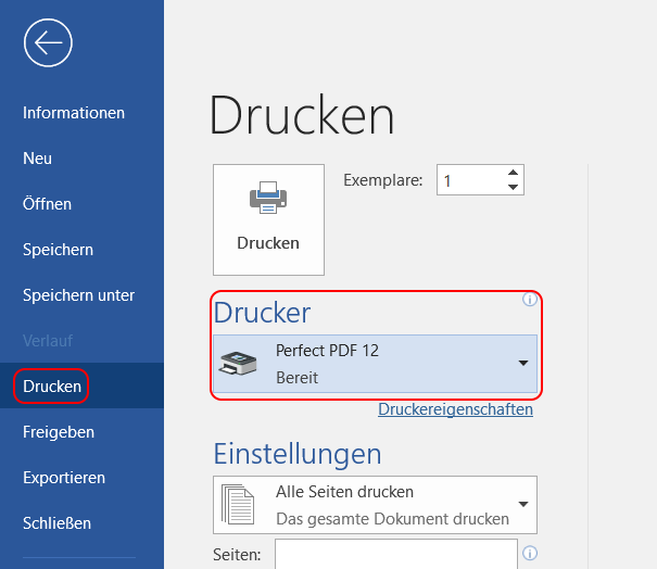 virtueller Drucker virtueller Drucker